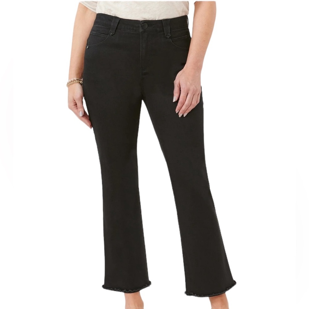 Democracy Black Ab Solution High Rise Cropped Itty Bitty Flare Jean